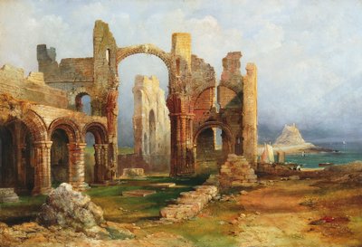 Lindisfarne Priory ، c.1837 بواسطة توماس مايلز ريتشاردسون